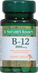 Nature's Bounty B-12 1000 mcg tablets coated for easy swallowing
