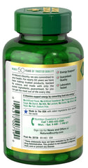 Nature's Bounty Biotin 10,000 mcg softgels label close-up highlights dosage.