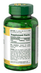 Nature's Bounty Biotin 10,000 mcg softgels pour for easy daily intake.