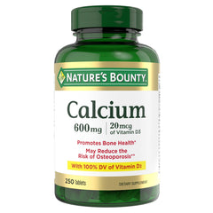 Nature's Bounty Calcium D3 bottle front view highlighting bone support