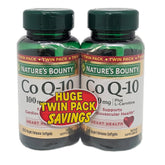 Nature's Bounty CoQ10 100mg twin pack bottle front for daily energy support