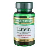 Nature's Bounty Lutein 40mg bottle promoting eye health with easy daily intake