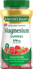 Nature's Bounty Magnesium Citrate Gummies Raspberry bottle shown for daily wellness
