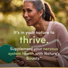 Nature's Bounty Niacin capsules close-up emphasizing nervous system support.