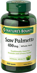 Nature's Bounty Saw Palmetto pack shows two bottles for convenient daily use.