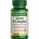 Nature's Bounty Super B-Complex bottle front showing 300 tablets for daily energy support