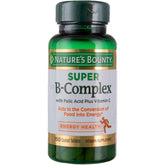 Nature's Bounty Super B Complex tablets front view for daily energy support