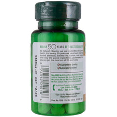 Nature's Bounty Vitamin C 500mg label with nutrition information