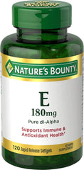 Nature's Bounty Vitamin E 400 IU DL-Alpha softgels for daily antioxidant support.