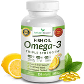 Nature's Branch omega-3 triple-strength bottle for daily heart and joint support.