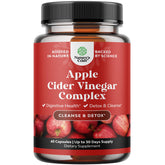 Natures Craft ACV capsules bottle showing full serving strength for daily detox.