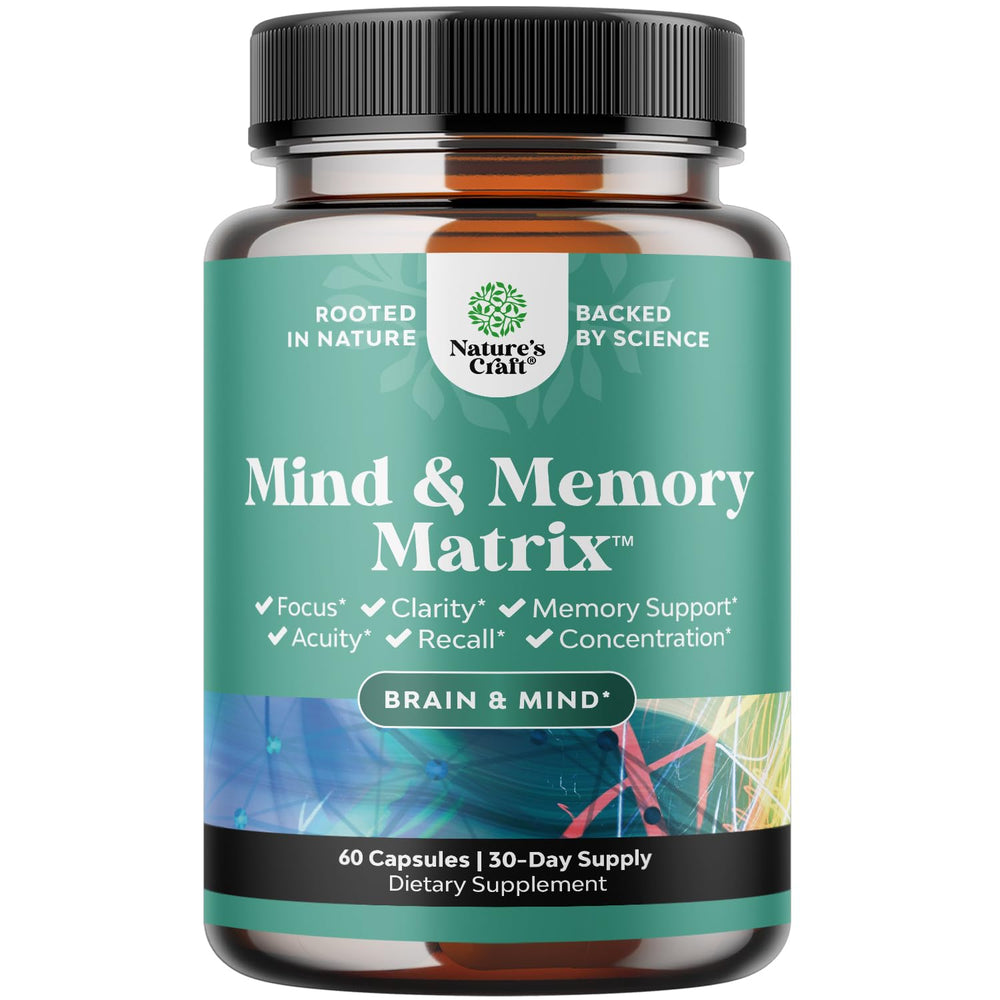 Natures Craft Advanced Brain Supplement bottle ready for daily focus use.