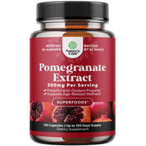 Natures Craft advanced pomegranate capsules front view, antioxidant-rich daily supplement.