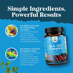 Nature's Craft ALA-ALC capsules with clear dosage information for daily use.