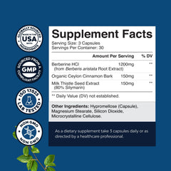 Natures Craft Balancing Berberine bottle pour, illustrating convenient daily dosing.