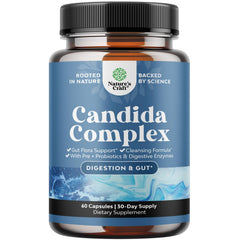 Natures Craft Candida Cleanse bottle front for holistic gut support and detox potential.