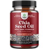Natures Craft chia seed oil bottle, premium omega-3 source for daily wellness