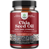 Natures Craft chia seed oil capsules bottle pour supports daily omega intake