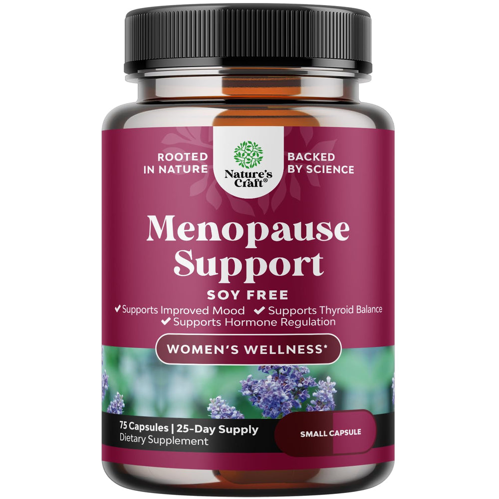 Natures Craft Complete Menopause bottle with capsules for soy-free balance