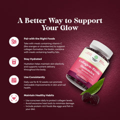 Natures Craft extra-strength biotin gummies showcase 10000mcg per serving for potential hair benefits.
