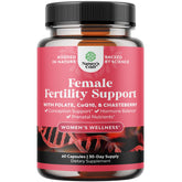 Natures Craft fertility pills bottle ready for daily preconception support.