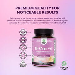 Natures Craft G-Curve horny goat weed ingredient, natural support for curves