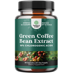Natures Craft Green Coffee Bean Extract bottle shown for daily energy support.