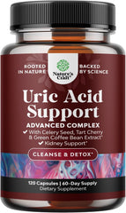 Nature's Craft green coffee extract bottle for daily uric acid support.