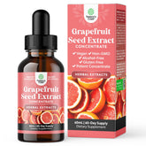 Natures Craft GSE grapefruit seed extract bottle on clean surface, showing potency and daily use.