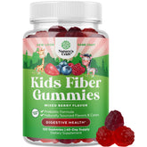 Natures Craft high prebiotic fiber gummies for kids bottle promoting easy daily digestion.