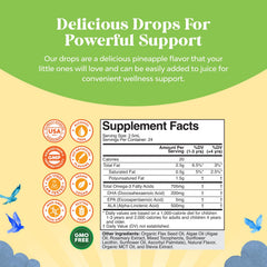 Natures Craft DHA drops dropper enables precise, kid-friendly dosing