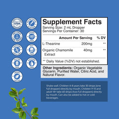 Natures Craft L-Theanine Drops dropper dispensing quick, calm focus.