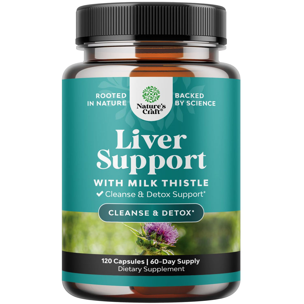Natures Craft Liver Cleanse bottle front shows premium herbal support for daily wellness.