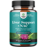 Natures Craft liver support bottle with NAC capsules for detox-friendly care
