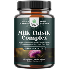 Natures Craft Liver Support bottle with milk thistle capsules supports detox and liver function.