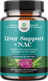 Natures Craft Liver Support NAC bottle with capsules for daily detox potential.
