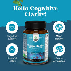 Natures Craft Nootropic ingredients label with Bacopa Monnieri and B vitamins for cognitive support