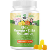 Natures Craft Omega DHA Gummies for Kids bottle front, inviting daily brain support.