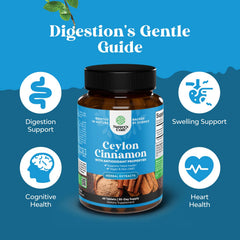 Natures Craft Cinnamon tablets pouring capsules for easy daily routine and digestion support