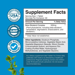 Natures Craft Plant Sterols Complex bottle back with phytosterols list