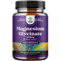 Natures Craft Pure Magnesium Glycinate 400mg bottle front highlighting high-absorption formula