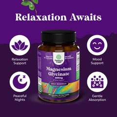 Natures Craft Magnesium Glycinate 400mg capsules closeup highlighting capsules