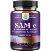 Natures Craft Sam-E 200mg bottle front promoting mood balance and natural support.