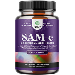 Natures Craft Sam-E 200mg bottle front promoting mood balance and natural support.