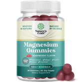 Natures Craft Sugar-Free Calm Magnesium Gummies bottle front, raspberry flavor for relaxing evenings