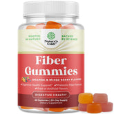 Nature's Craft prebiotic fiber gummies for adults bottle closeup supporting digestion