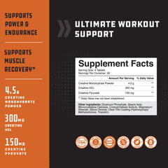 Natures Craft Tri-Phase Creatine Tablets close-up of compact pills for workouts