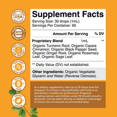 Nature's Craft Turmeric Drops dropper enabling easy daily dosing.