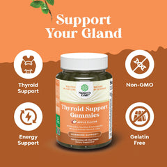 Natures Craft Vegan Thyroid Gummies Sea Moss nutrition panel emphasizes iodine and selenium support.