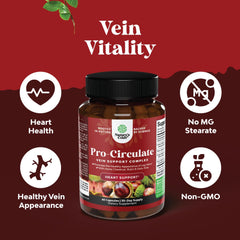 Nature's Craft Vein Support label detail showing a clean vegan formula.